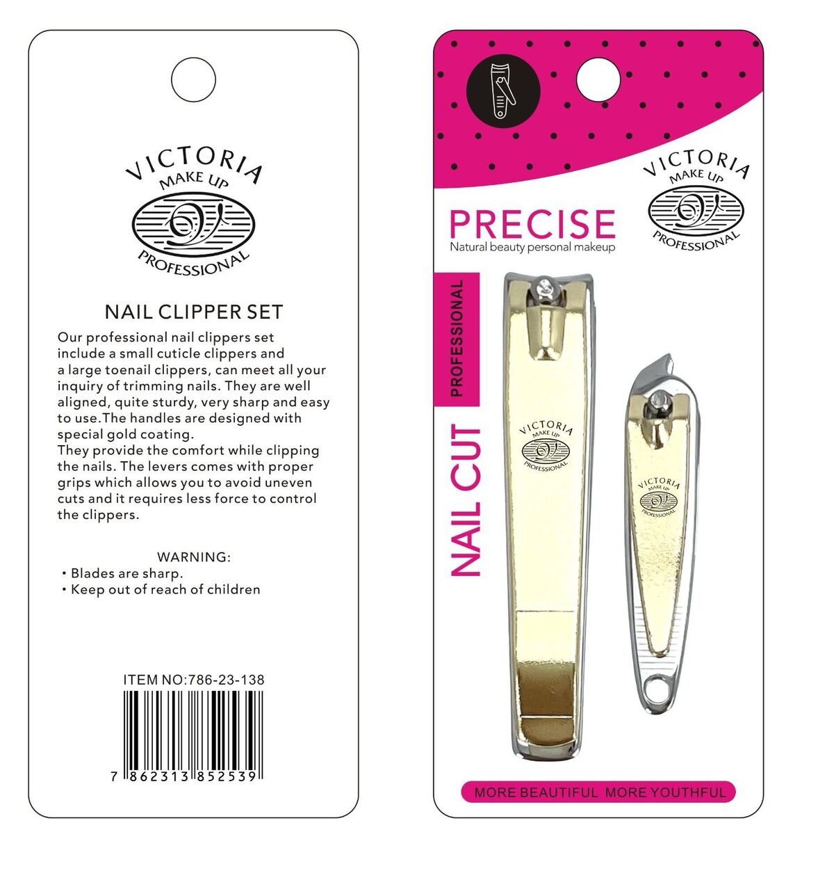 Nail Clipper-Victoria Professional-Nail Clipper Set-U-2PCS