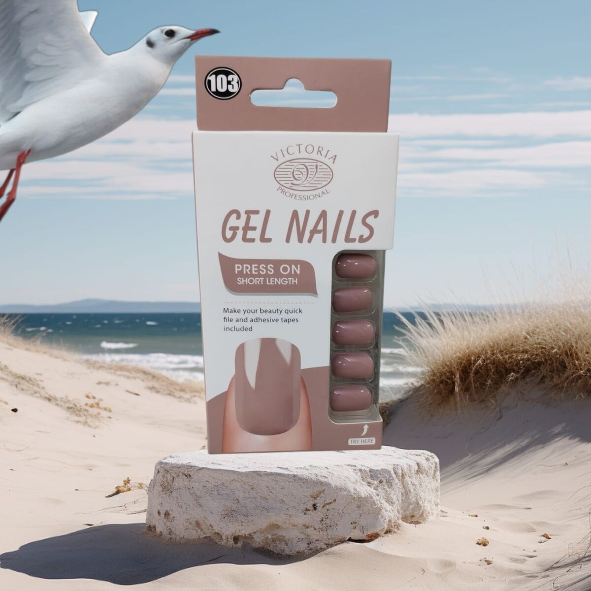 Nail Polish-Victoria Professional-Gel Press-On Nails-103-F