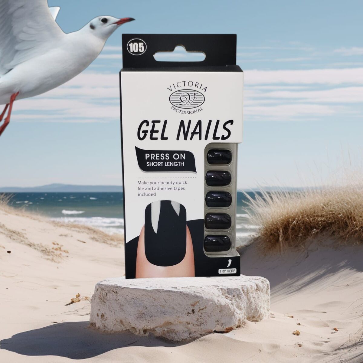 Nail Polish-Victoria Professional-Gel Press-On Nails-105-F