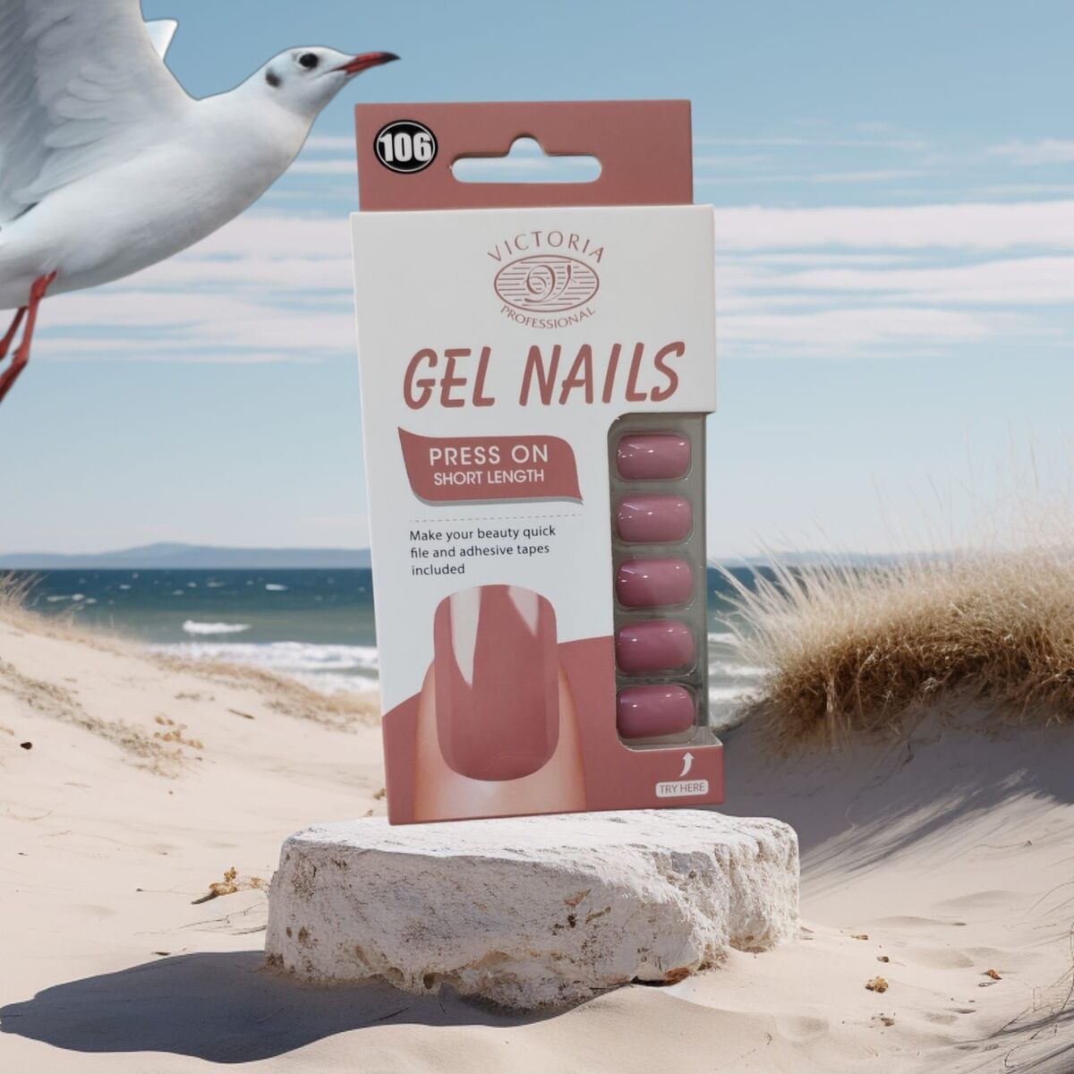 Nail Polish-Victoria Professional-Gel Press-On Nails-106-F