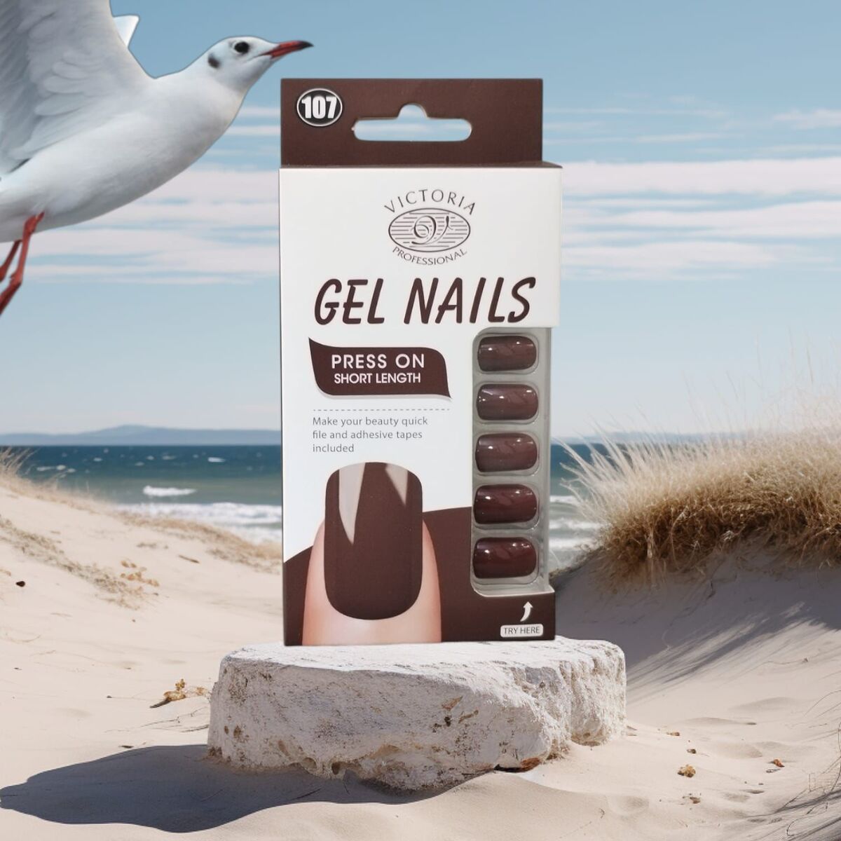 Nail Polish-Victoria Professional-Gel Press-On Nails-107-F