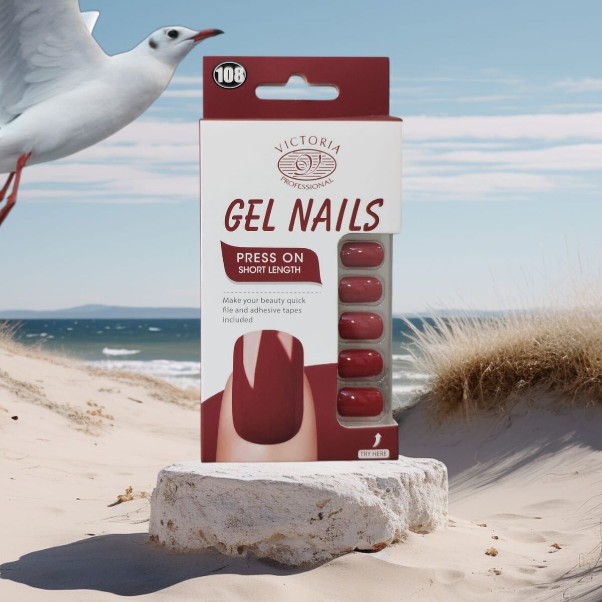 Nail Polish-Victoria Professional-Gel Press-On Nails-108-F