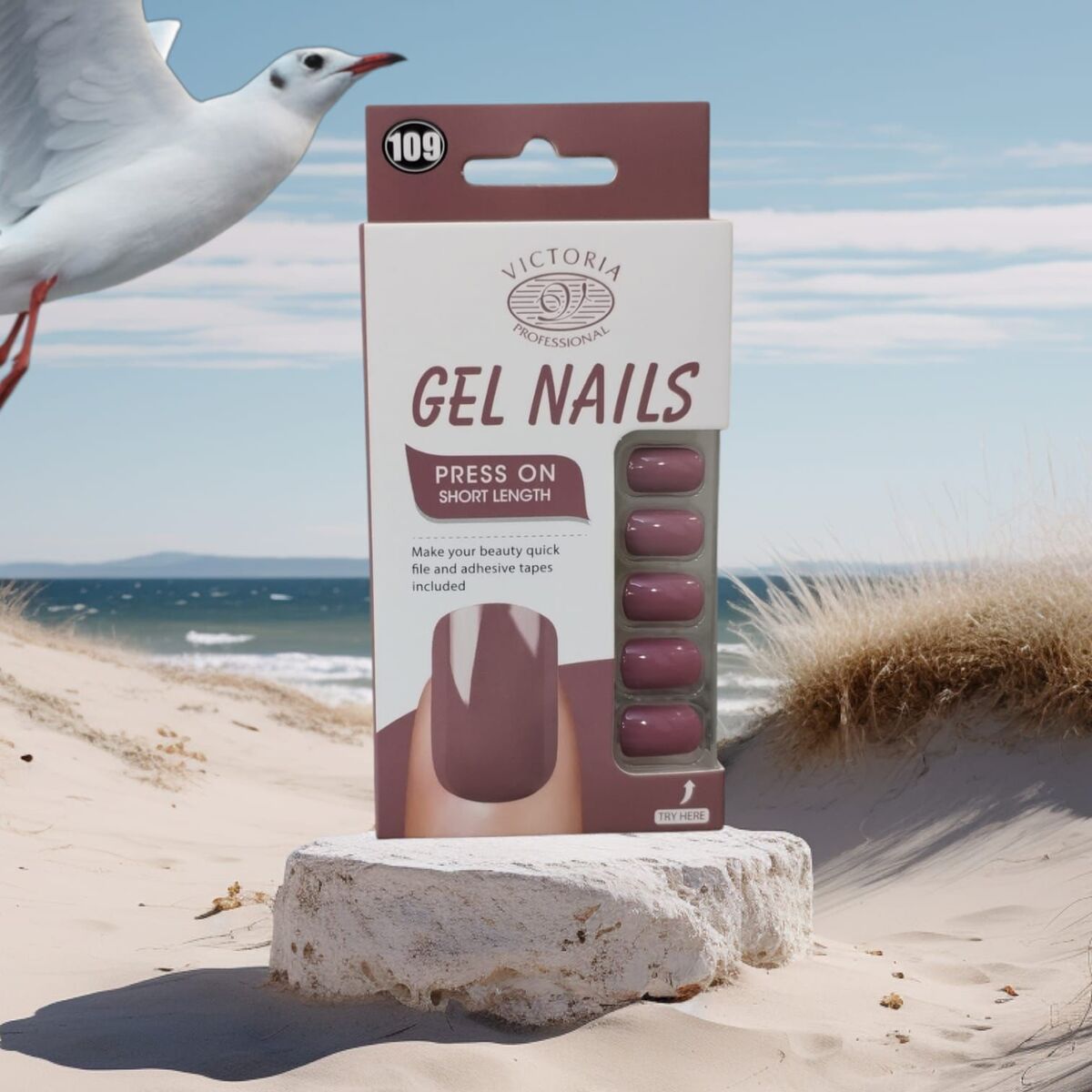 Nail Polish-Victoria Professional-Gel Press-On Nails-109-F