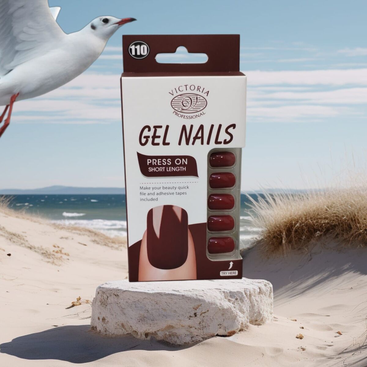 Nail Polish-Victoria Professional-Gel Press-On Nails-110-F