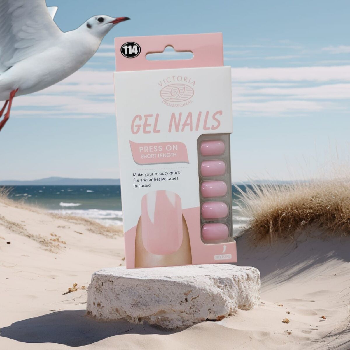 Nail Polish-Victoria Professional-Gel Press-On Nails-114-F