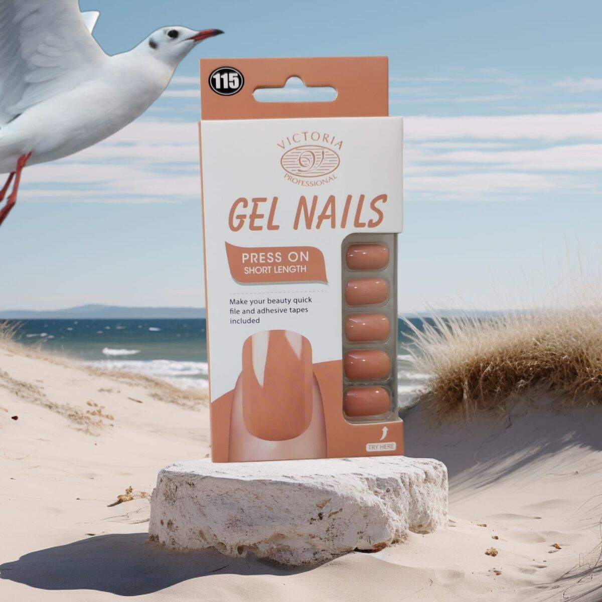 Nail Polish-Victoria Professional-Gel Press-On Nails-115-F