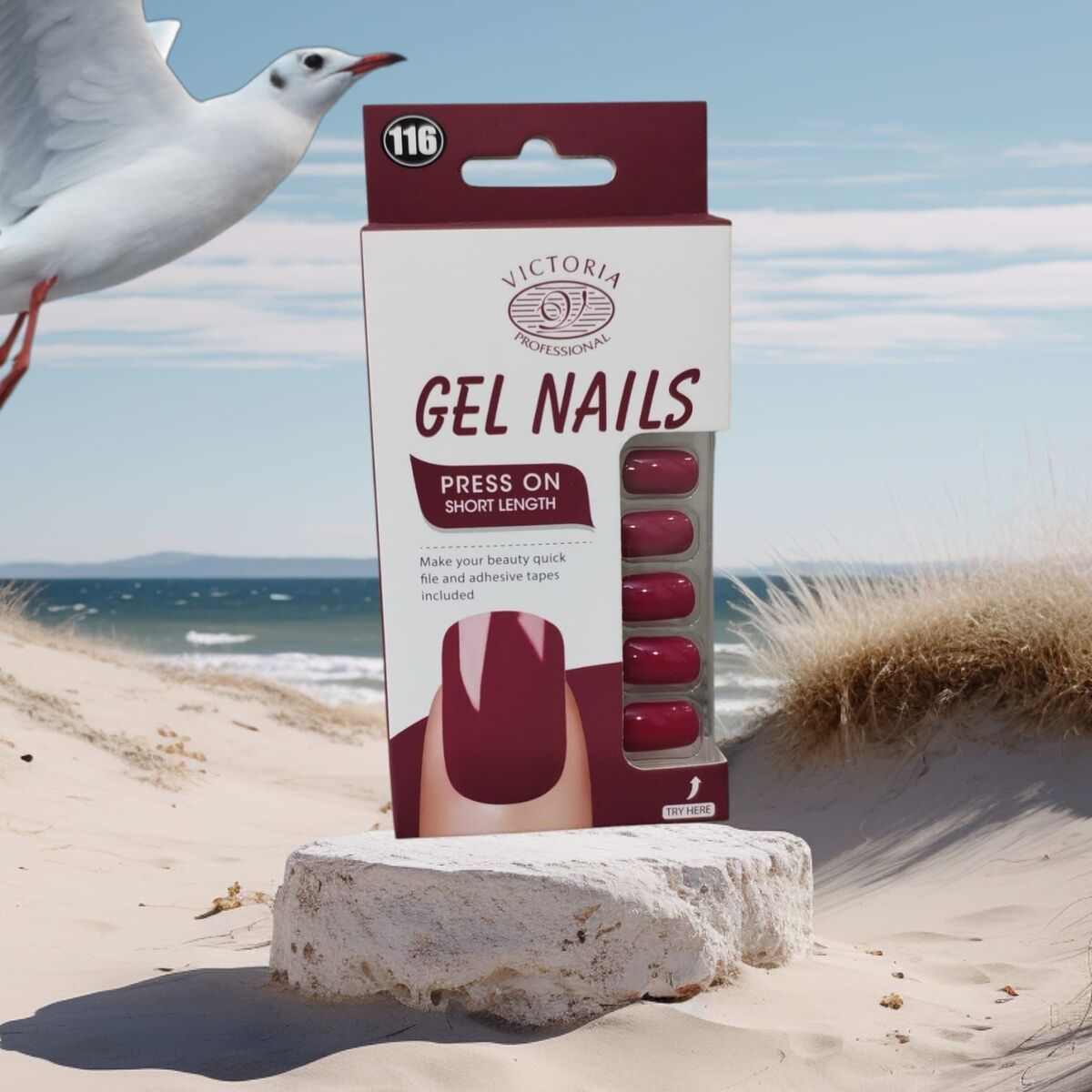 Nail Polish-Victoria Professional-Gel Press-On Nails-116-F