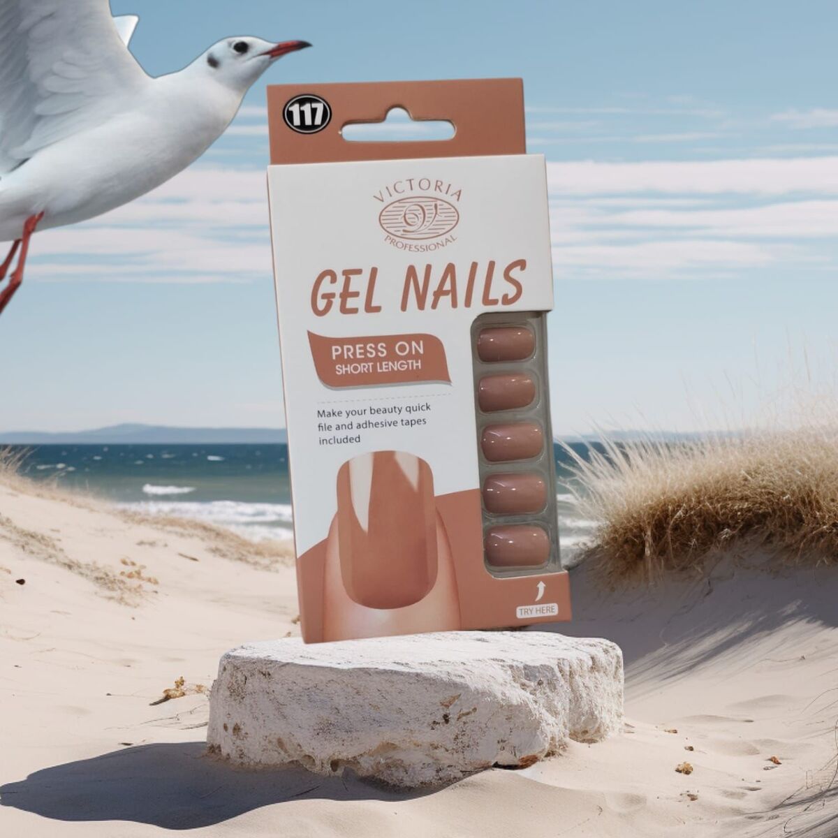 Nail Polish-Victoria Professional-Gel Press-On Nails-117-F