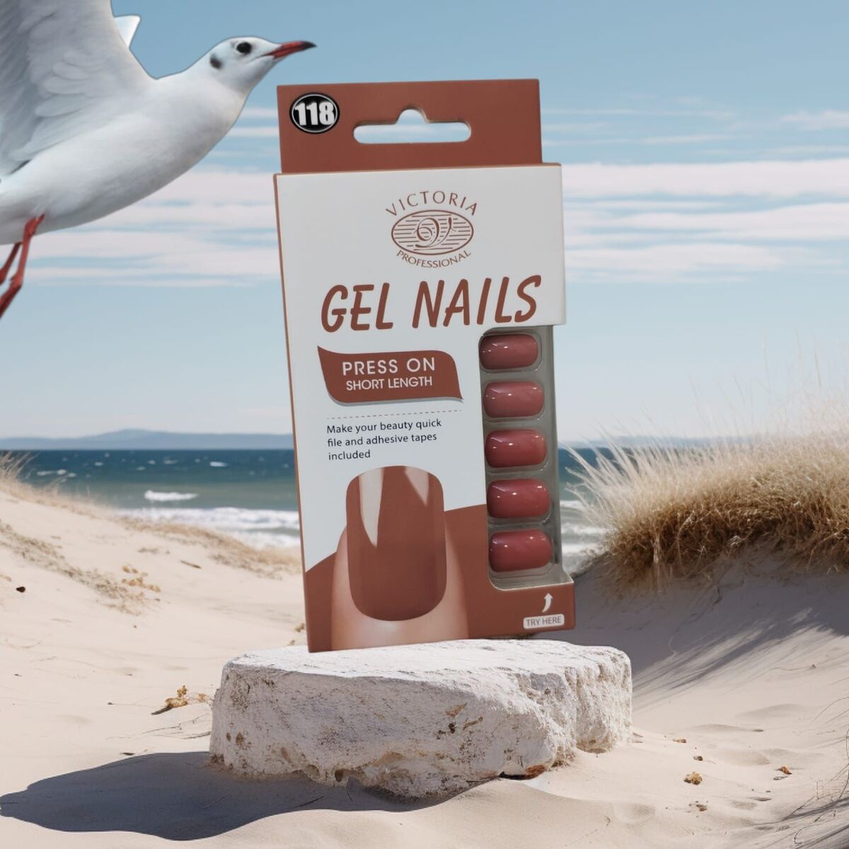 Nail Polish-Victoria Professional-Gel Press-On Nails-118-F