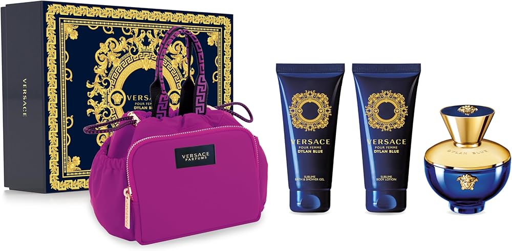 Perfume Set-Versace-Dylan Blue Eau de Parfum Classic Gift Set-F