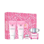 Perfume Set-Versace-Bright Crystal Eau de Toilette Floral Donatella Gift Set-F