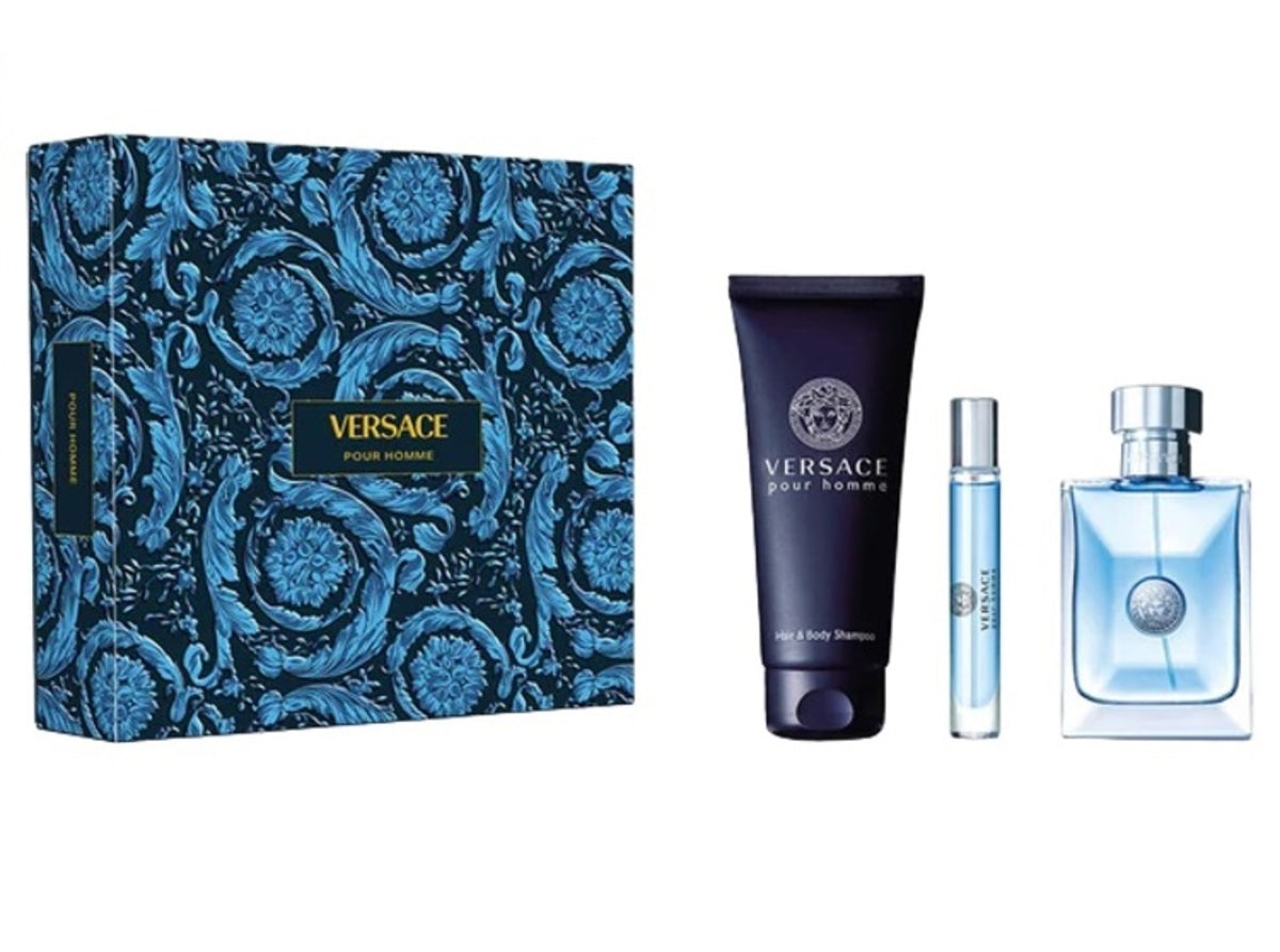 Perfume Set-Versace-Versace Pour Homme Eau de Toilette Navy Gift Set-M