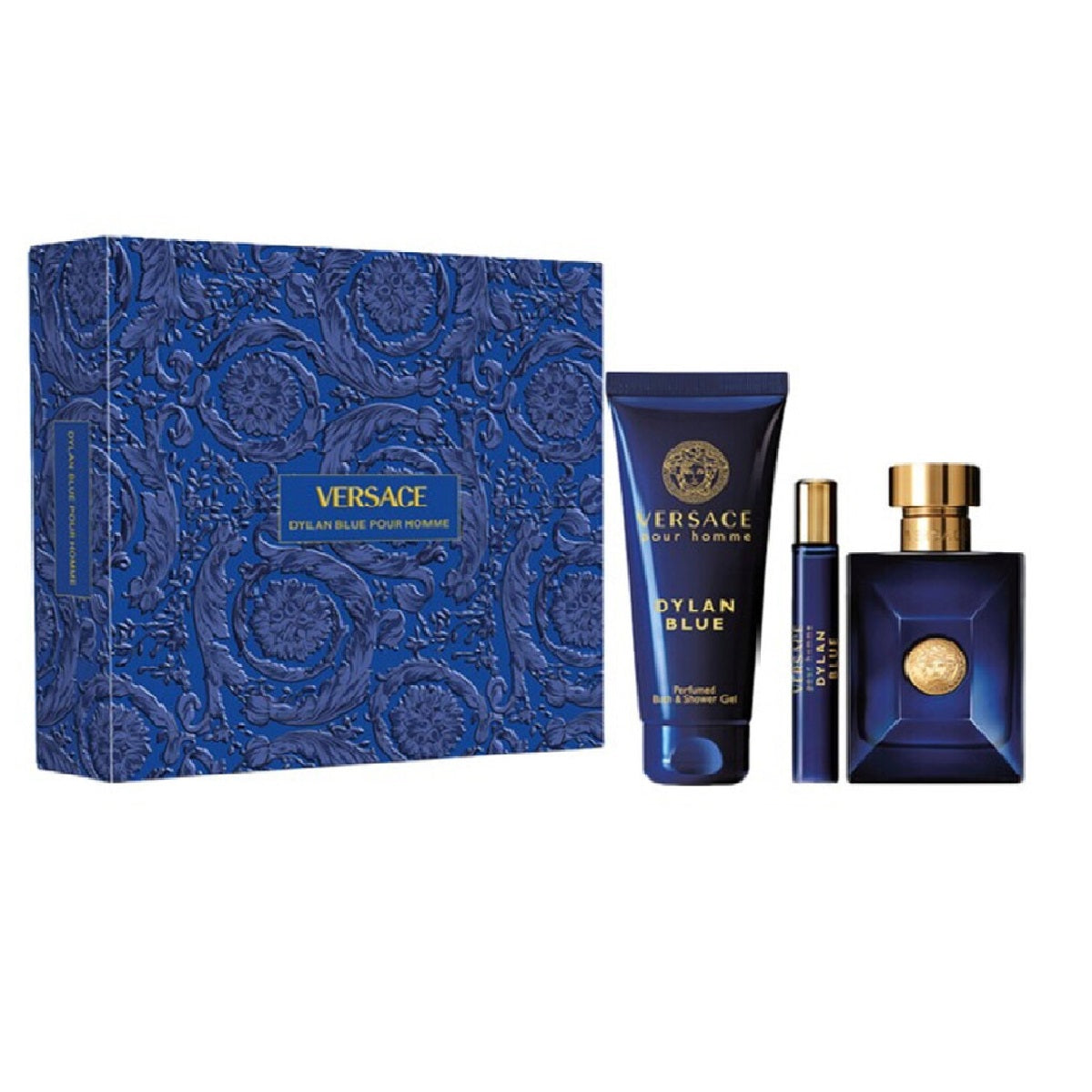 Perfume Set-Versace-Dylan Blue Eau de Toilette Donatella Navy Gift Set-M