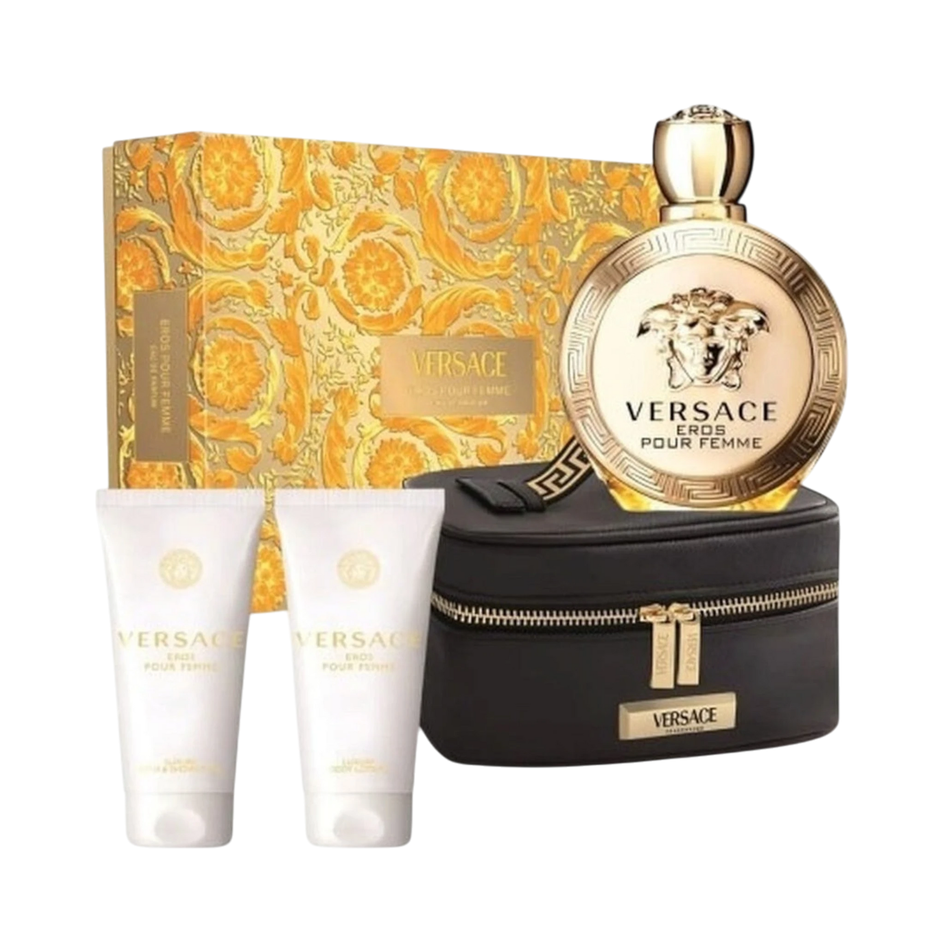 Perfume Set-Versace-Eros Eau de Parfum Floral White Gift Set-F