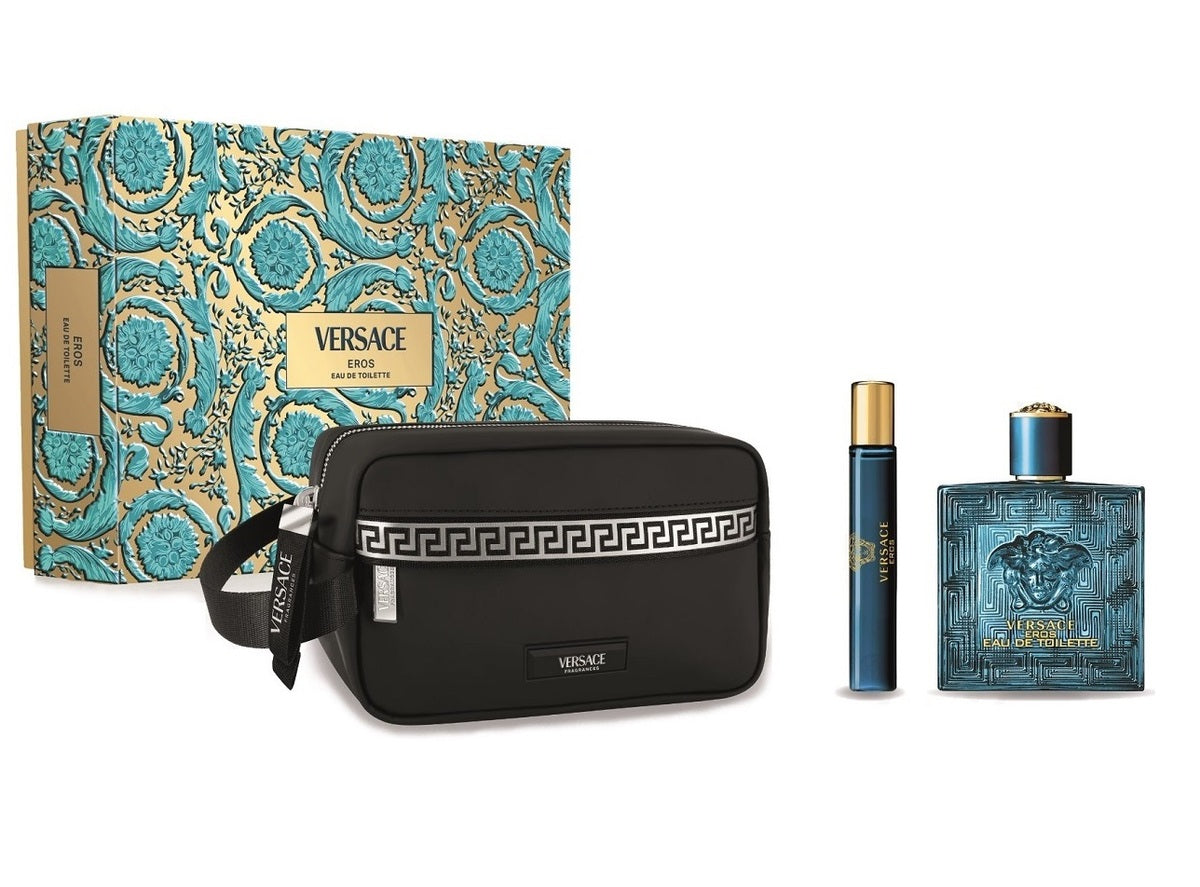 Perfume Set-Versace-Eros Eau de Toilette Floral Turquoise Gift Set-M