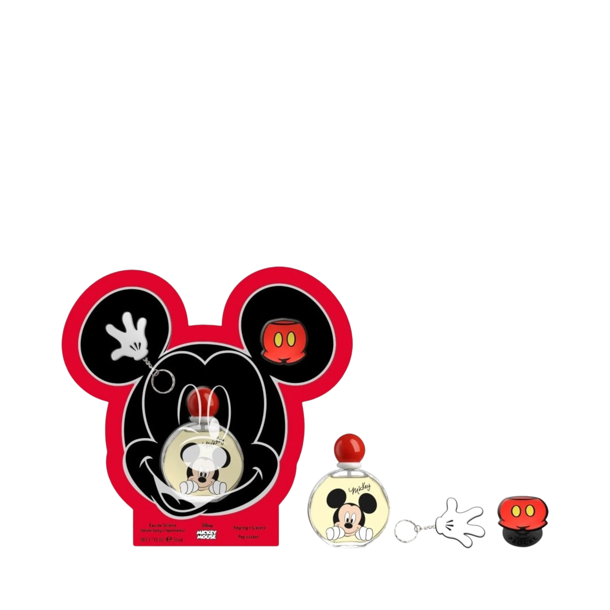 Perfume Set-Disney-Mickey Eau de Toilette, Keyring & Pop Socket Kid's Gift Set-M
