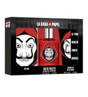 Perfume Set-Netflix-La Casa de Papel Eau de Toilette, Shower Gel & Tote Bag Gift Set-F