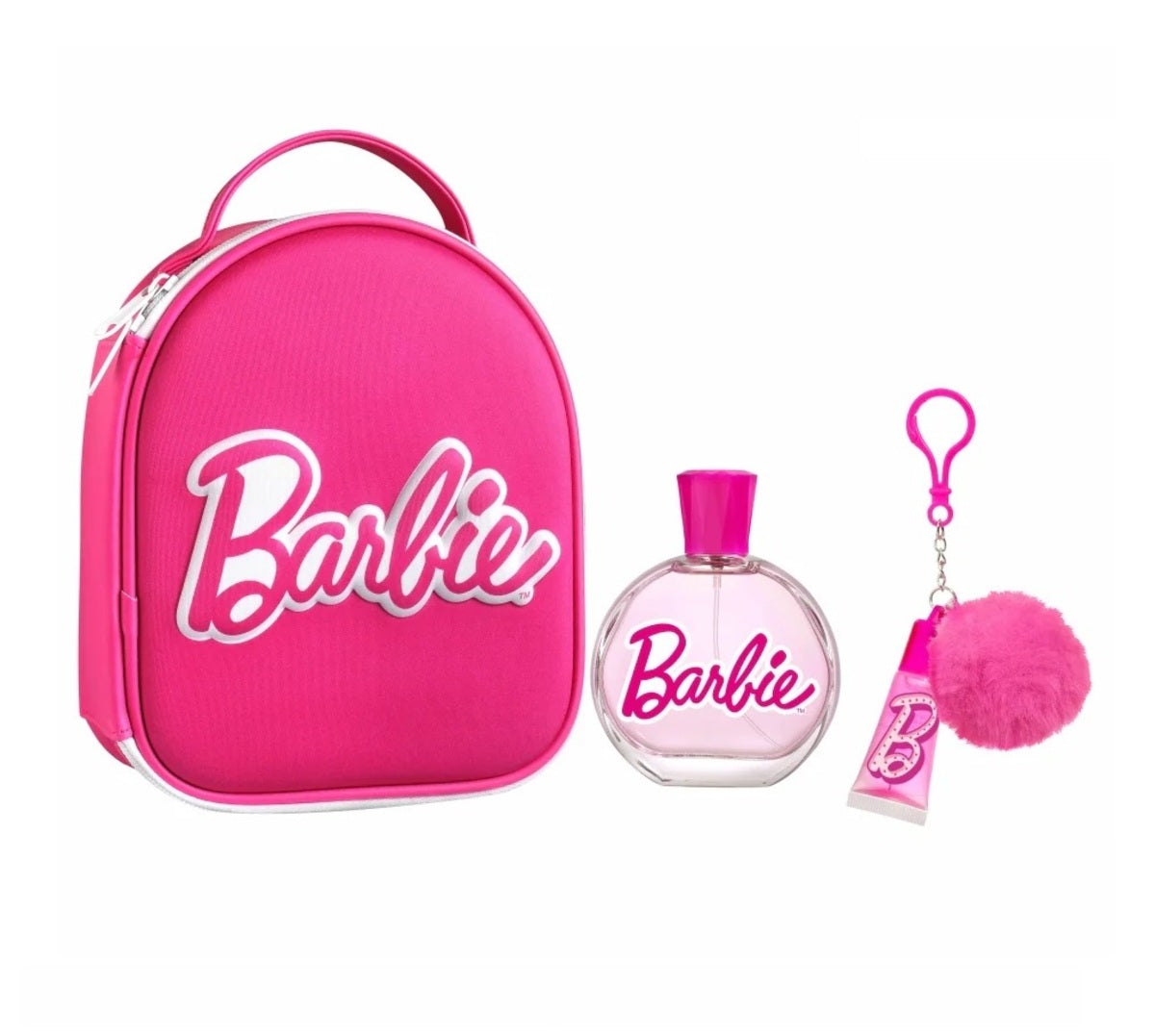 Perfume Set-Disney-Barbie Eau de Toilette & Lip Gloss Gift Set Bag-F
