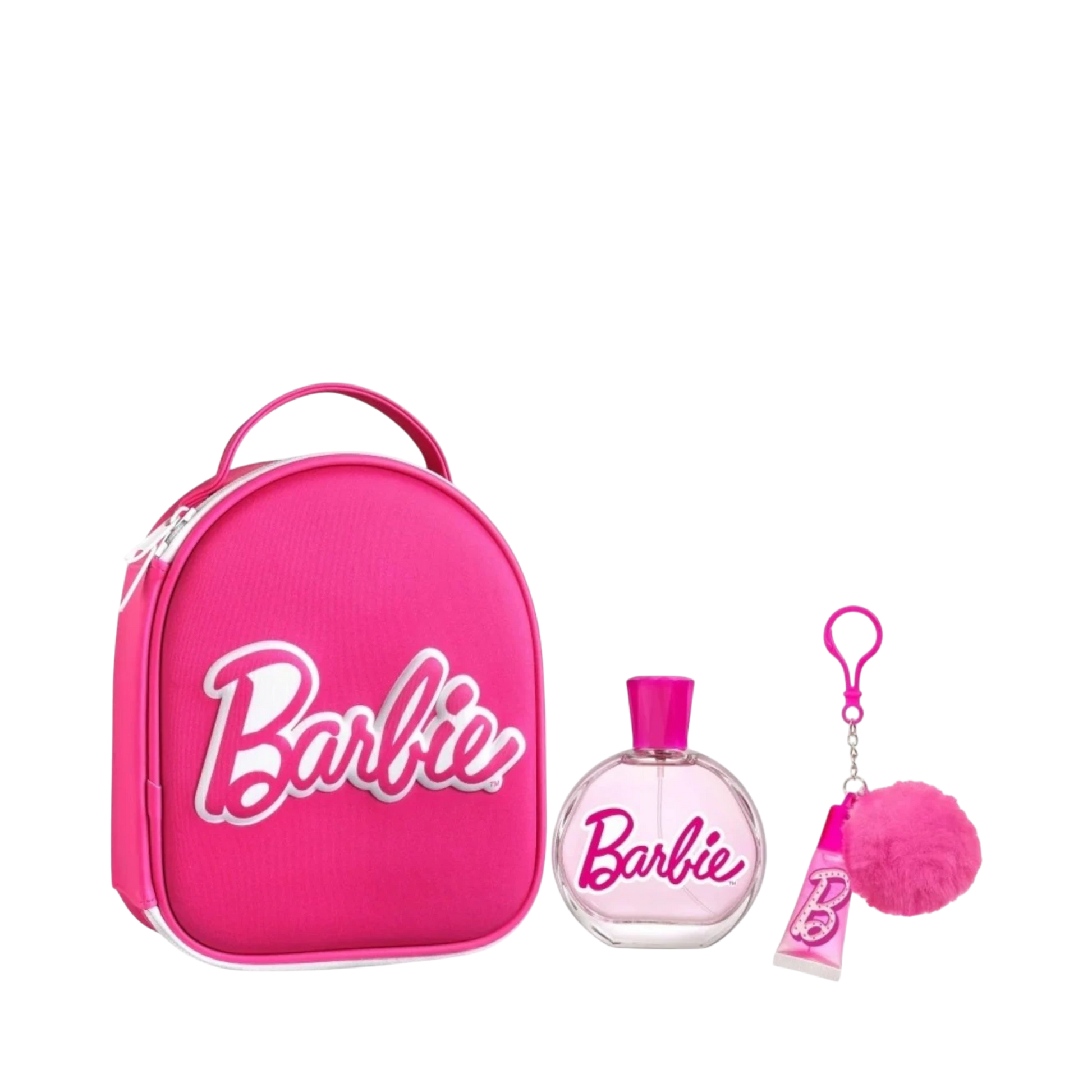 Perfume Set-Disney-Barbie Eau de Toilette & Lip Gloss Gift Set Bag-F