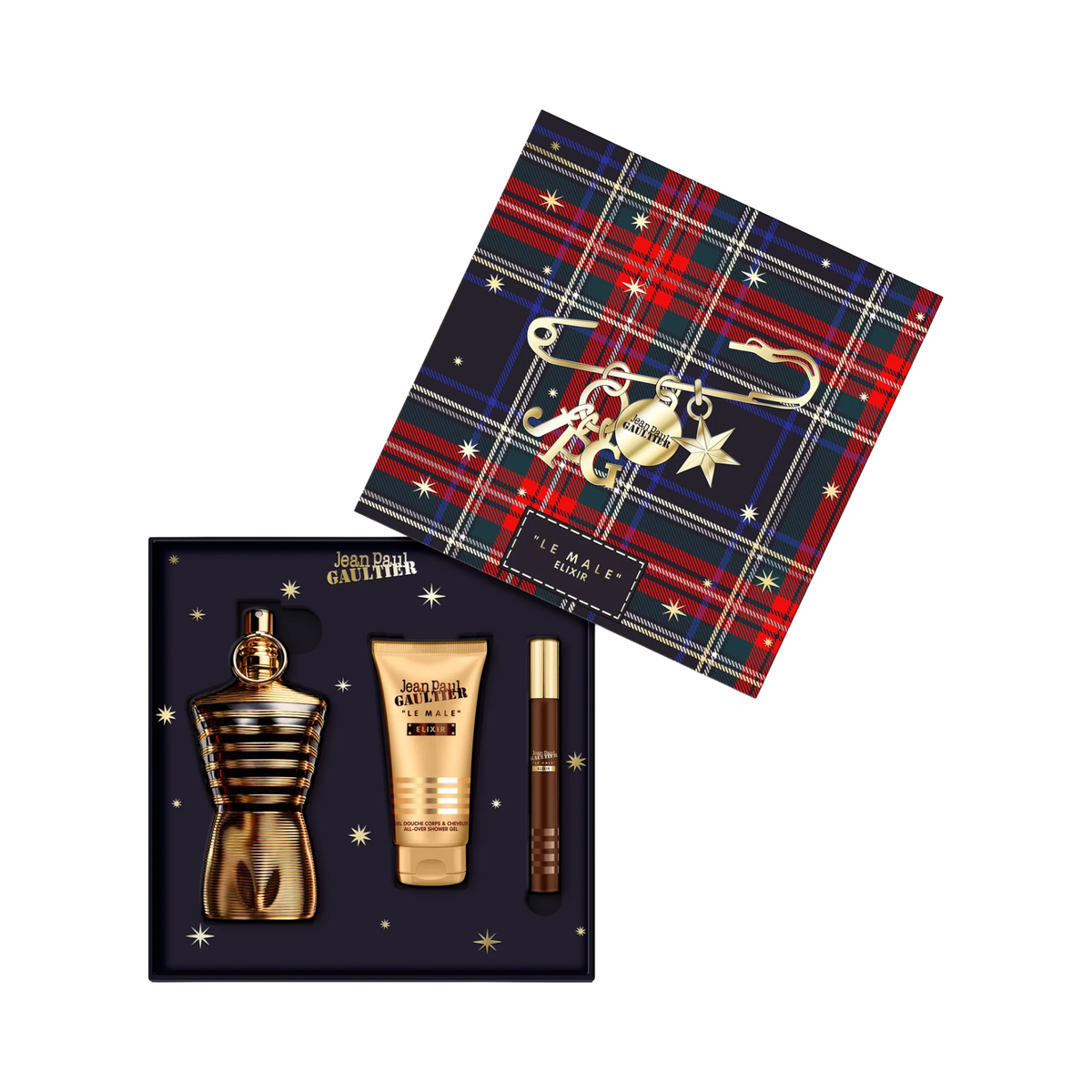 Le Male Elixir Parfum Gift Set with Travel Spray