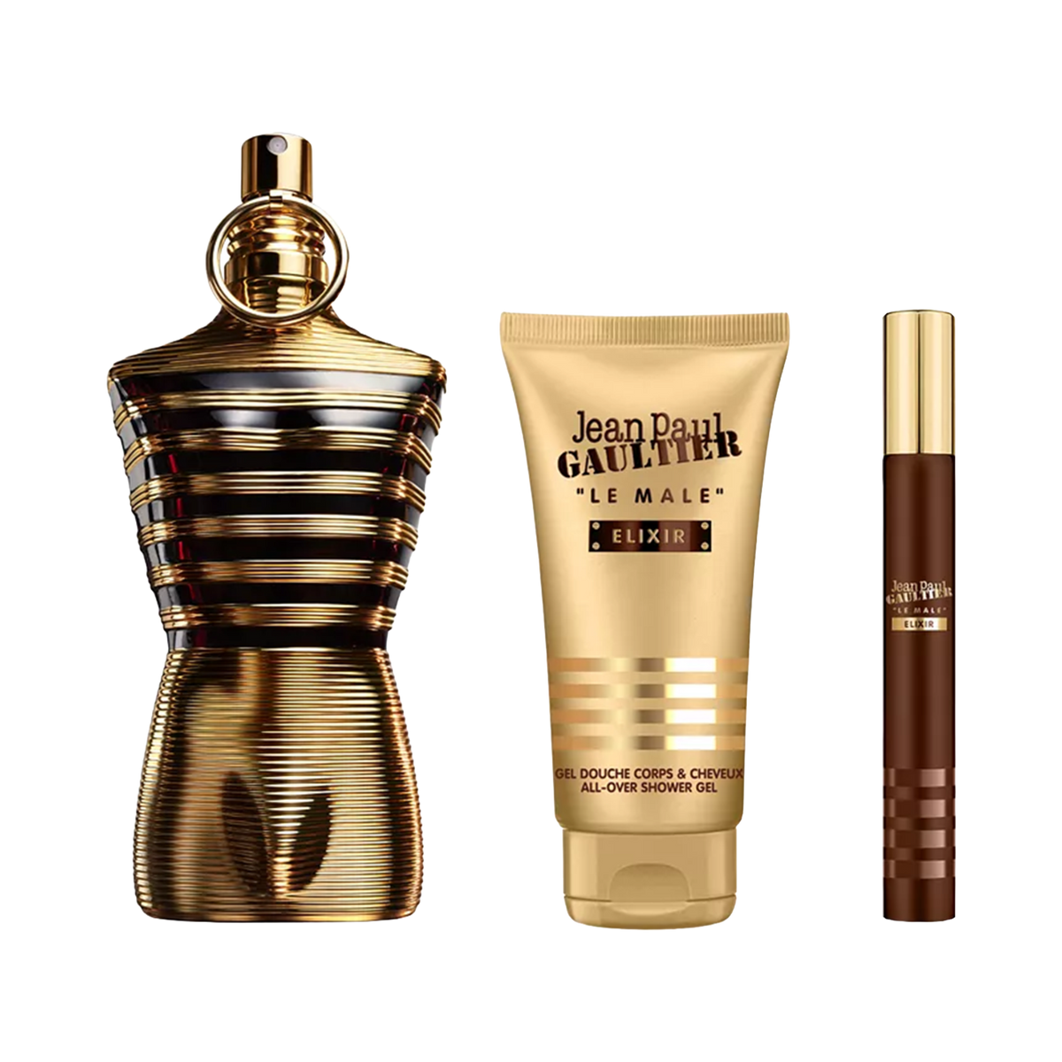 Le Male Elixir Parfum Gift Set with Travel Spray