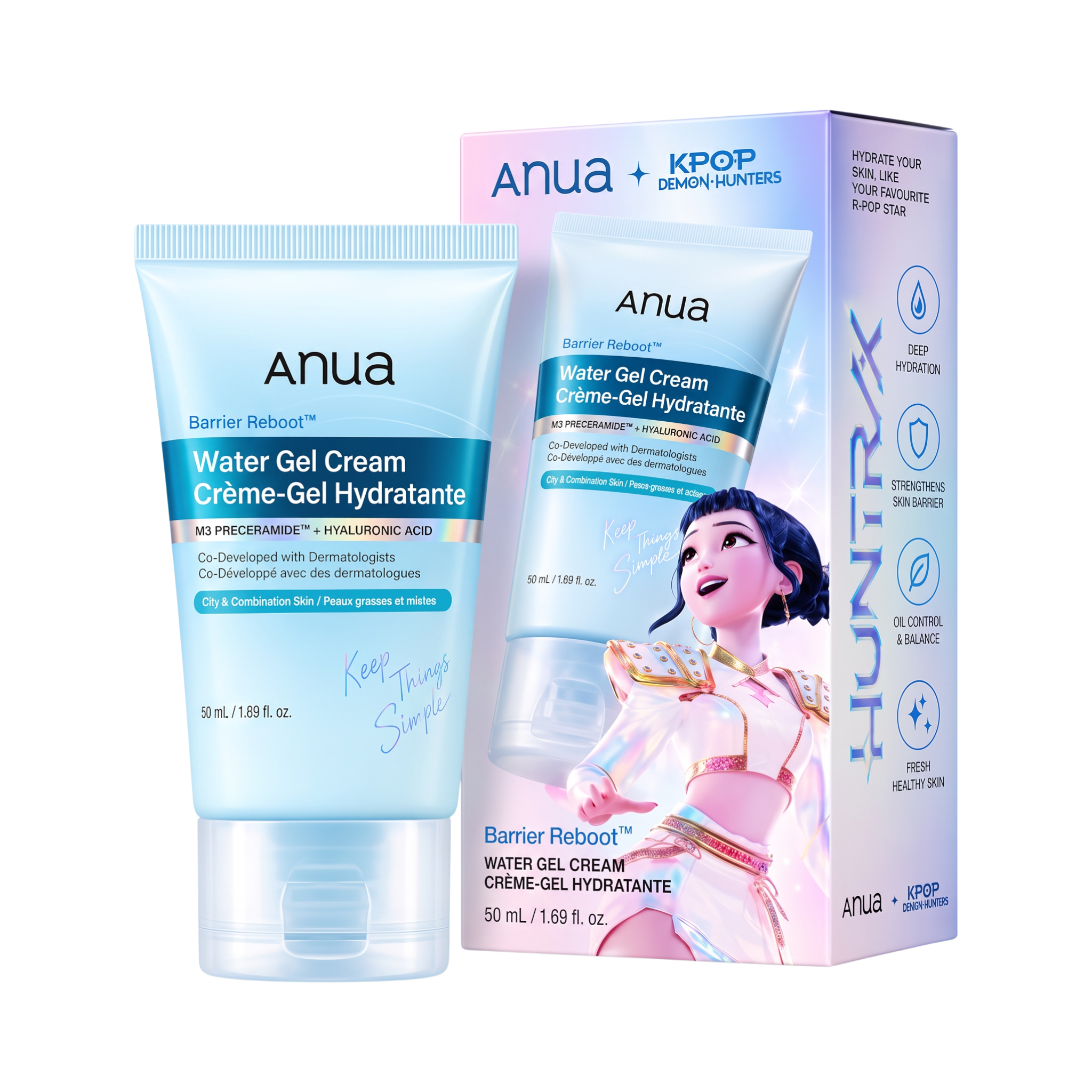 Anua x KPOP Demon Hunters Barrier Reboot Water Gel Cream