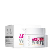 ModaBodyShop Sadur Nicotinamide Arbutin White facial cream jar and packaging box for skin brightening and hydration